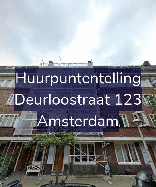 Foto gevel Huurpuntentelling voor Deurloostraat 123, Amsterdam