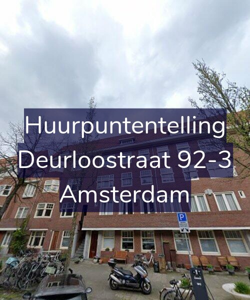 Foto gevel Huurpuntentelling voor Deurloostraat 92-3, Amsterdam