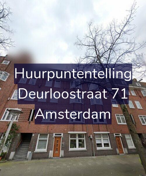 Foto gevel Huurpuntentelling voor Deurloostraat 71, Amsterdam