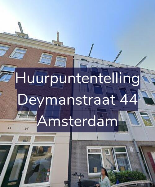 Foto gevel Huurpuntentelling voor Deymanstraat 44, Amsterdam