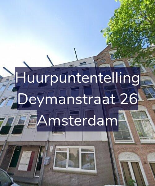 Foto gevel Huurpuntentelling voor Deymanstraat 26, Amsterdam