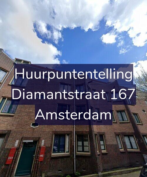 Foto gevel Huurpuntentelling voor Diamantstraat 167, Amsterdam