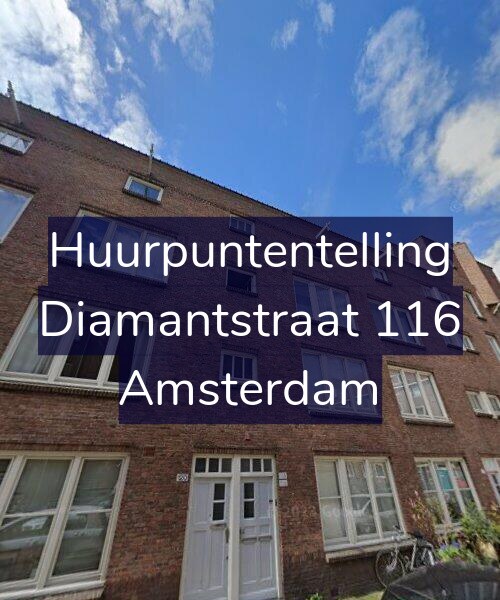 Foto gevel Huurpuntentelling voor Diamantstraat 116, Amsterdam