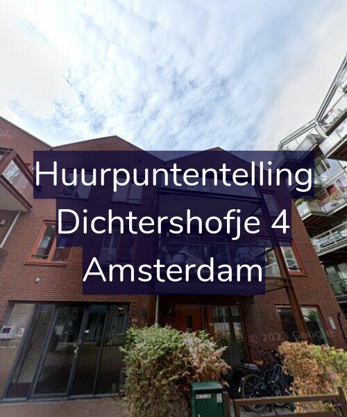 Foto gevel Huurpuntentelling voor Dichtershofje 4, Amsterdam