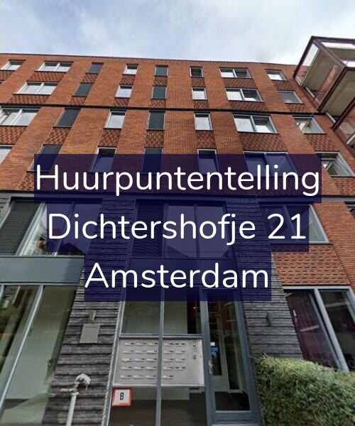 Foto gevel Huurpuntentelling voor Dichtershofje 21, Amsterdam