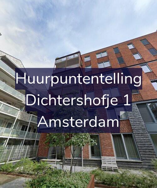 Foto gevel Huurpuntentelling voor Dichtershofje 1, Amsterdam
