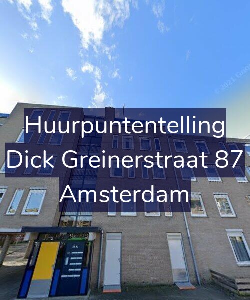 Foto gevel Huurpuntentelling voor Dick Greinerstraat 87, Amsterdam