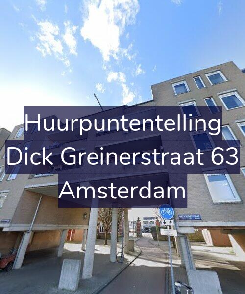 Foto gevel Huurpuntentelling voor Dick Greinerstraat 63, Amsterdam
