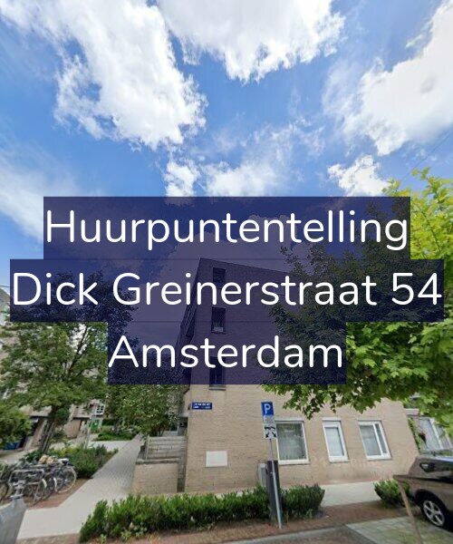 Foto gevel Huurpuntentelling voor Dick Greinerstraat 54, Amsterdam
