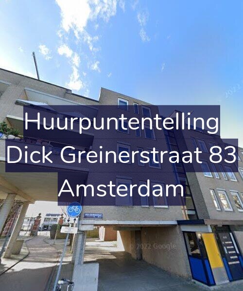 Foto gevel Huurpuntentelling voor Dick Greinerstraat 83, Amsterdam