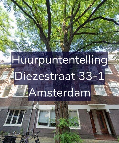 Foto gevel Huurpuntentelling voor Diezestraat 33-1, Amsterdam