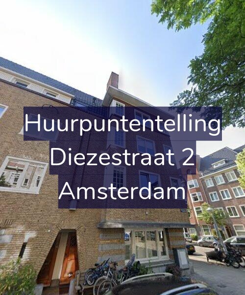 Foto gevel Huurpuntentelling voor Diezestraat 2, Amsterdam