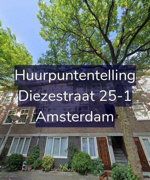 Foto gevel Huurpuntentelling voor Diezestraat 25-1, Amsterdam