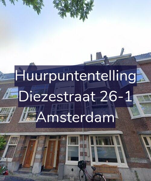 Foto gevel Huurpuntentelling voor Diezestraat 26-1, Amsterdam