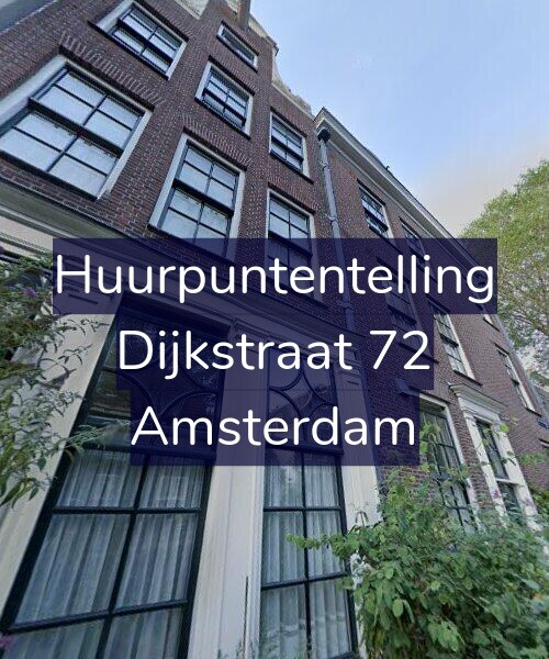 Foto gevel Huurpuntentelling voor Dijkstraat 72, Amsterdam