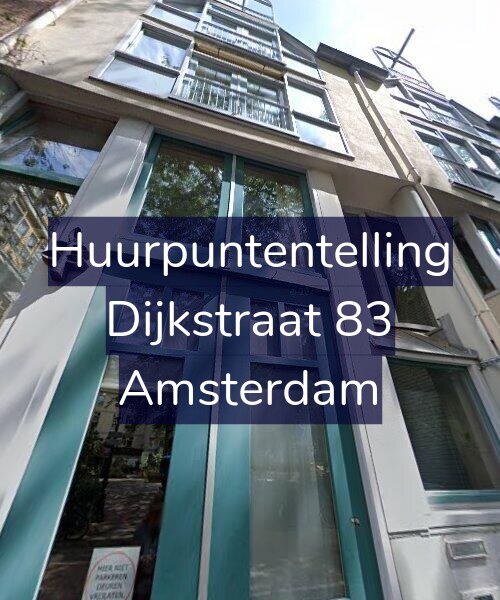 Foto gevel Huurpuntentelling voor Dijkstraat 83, Amsterdam