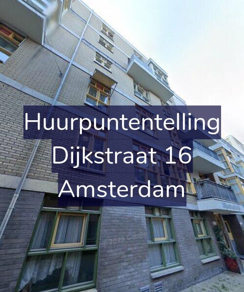 Foto gevel Huurpuntentelling voor Dijkstraat 16, Amsterdam