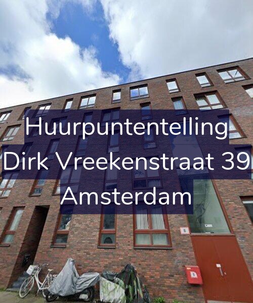 Foto gevel Huurpuntentelling voor Dirk Vreekenstraat 39, Amsterdam