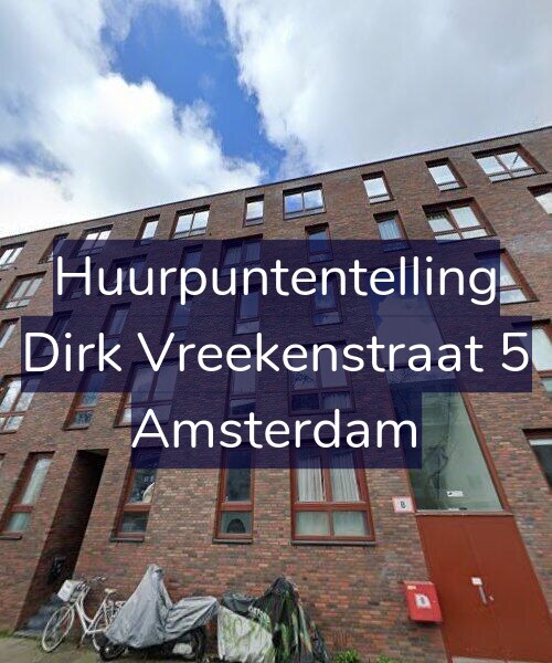 Foto gevel Huurpuntentelling voor Dirk Vreekenstraat 5, Amsterdam