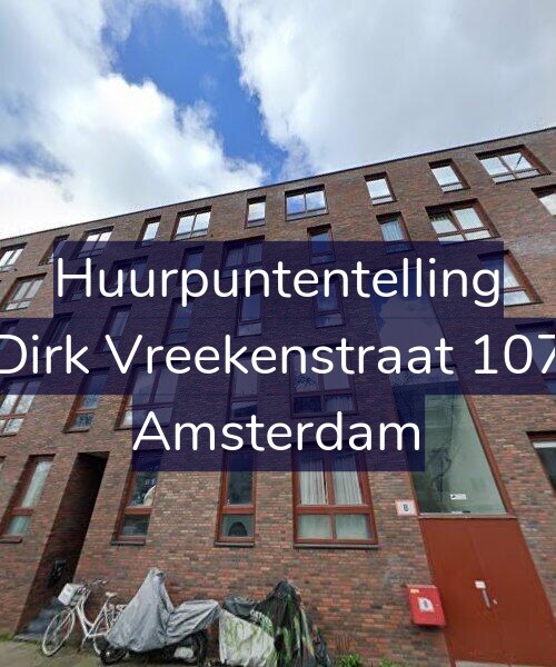 Foto gevel Huurpuntentelling voor Dirk Vreekenstraat 107, Amsterdam