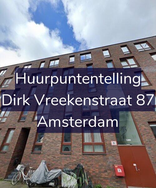 Foto gevel Huurpuntentelling voor Dirk Vreekenstraat 87, Amsterdam