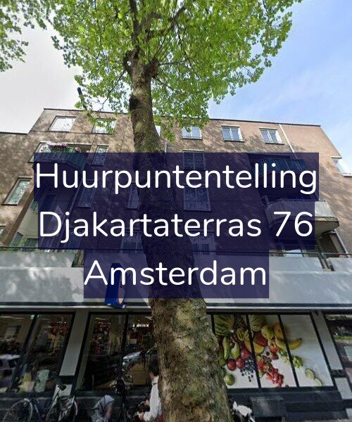 Foto gevel Huurpuntentelling voor Djakartaterras 76, Amsterdam