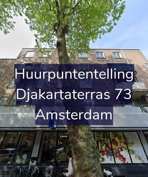 Foto gevel Huurpuntentelling voor Djakartaterras 73, Amsterdam