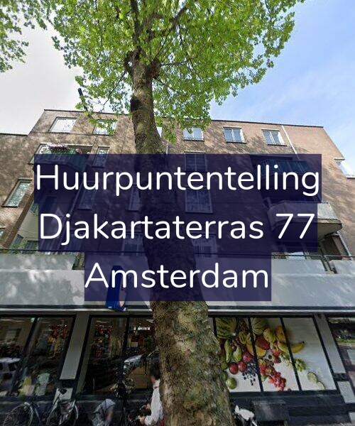 Foto gevel Huurpuntentelling voor Djakartaterras 77, Amsterdam