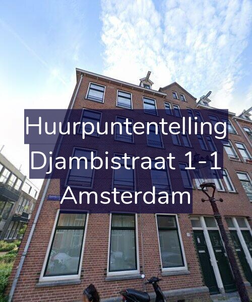 Foto gevel Huurpuntentelling voor Djambistraat 1-1, Amsterdam