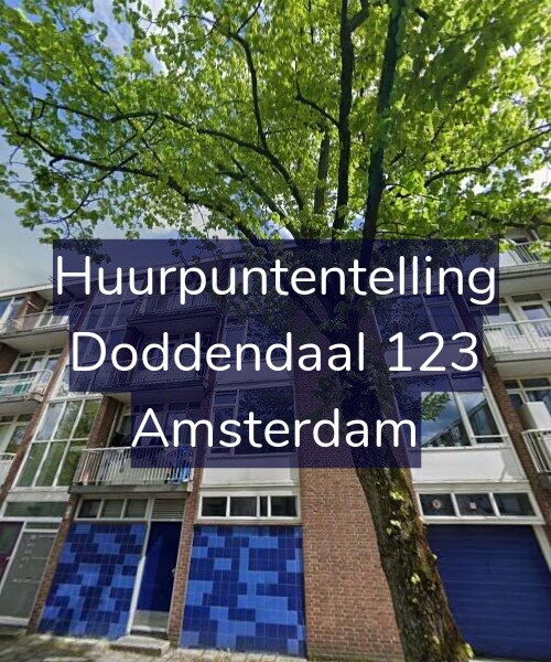 Foto gevel Huurpuntentelling voor Doddendaal 123, Amsterdam