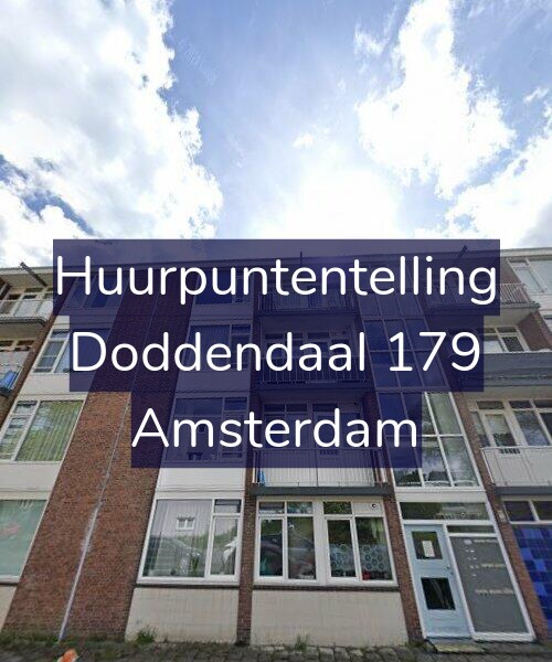 Foto gevel Huurpuntentelling voor Doddendaal 179, Amsterdam