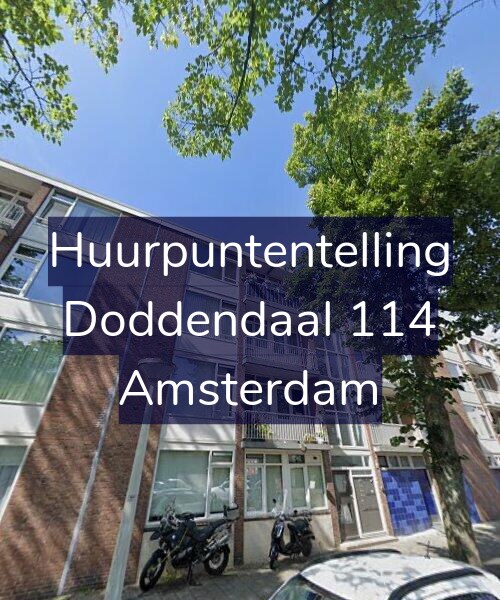 Foto gevel Huurpuntentelling voor Doddendaal 114, Amsterdam