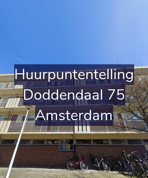 Foto gevel Huurpuntentelling voor Doddendaal 75, Amsterdam