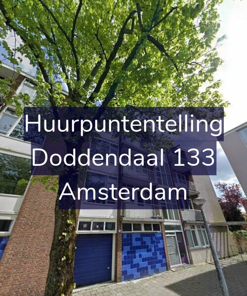 Foto gevel Huurpuntentelling voor Doddendaal 133, Amsterdam