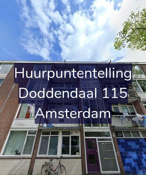 Foto gevel Huurpuntentelling voor Doddendaal 115, Amsterdam