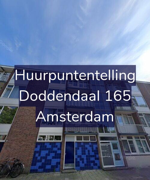 Foto gevel Huurpuntentelling voor Doddendaal 165, Amsterdam