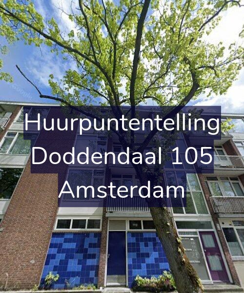 Foto gevel Huurpuntentelling voor Doddendaal 105, Amsterdam
