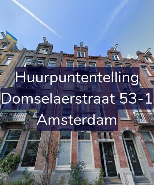 Foto gevel Huurpuntentelling voor Domselaerstraat 53-1, Amsterdam