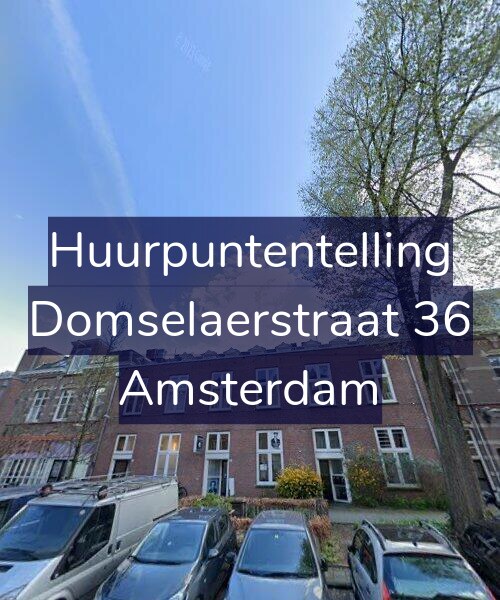 Foto gevel Huurpuntentelling voor Domselaerstraat 36, Amsterdam