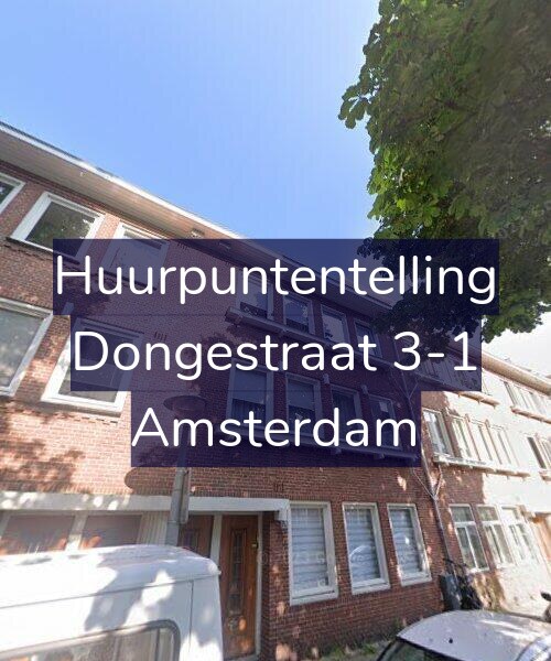 Foto gevel Huurpuntentelling voor Dongestraat 3-1, Amsterdam