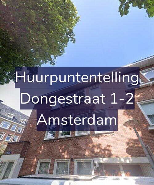 Foto gevel Huurpuntentelling voor Dongestraat 1-2, Amsterdam