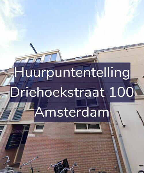 Foto gevel Huurpuntentelling voor Driehoekstraat 100, Amsterdam