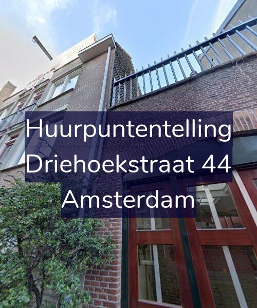 Foto gevel Huurpuntentelling voor Driehoekstraat 44, Amsterdam