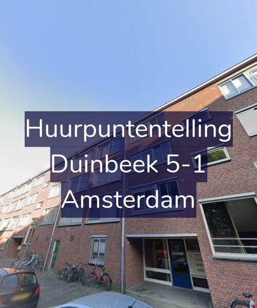 Foto gevel Huurpuntentelling voor Duinbeek 5-1, Amsterdam