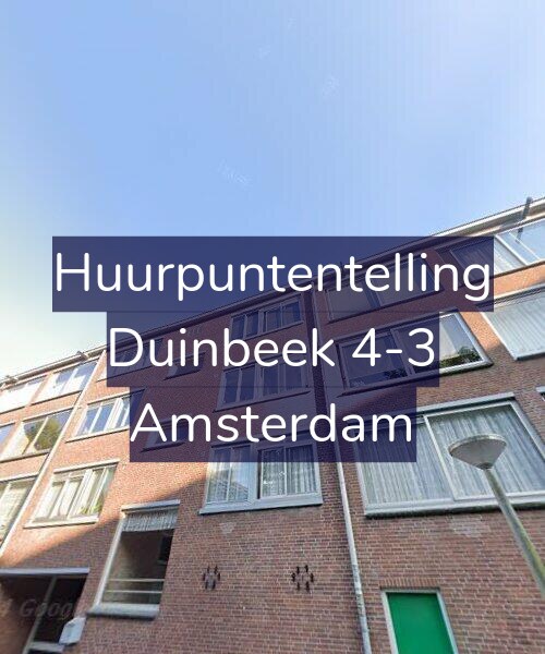 Foto gevel Huurpuntentelling voor Duinbeek 4-3, Amsterdam
