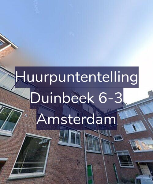 Foto gevel Huurpuntentelling voor Duinbeek 6-3, Amsterdam