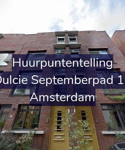 Foto gevel Huurpuntentelling voor Dulcie Septemberpad 10, Amsterdam