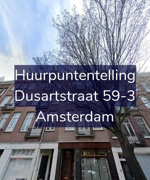 Foto gevel Huurpuntentelling voor Dusartstraat 59-3, Amsterdam