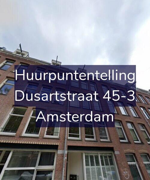 Foto gevel Huurpuntentelling voor Dusartstraat 45-3, Amsterdam