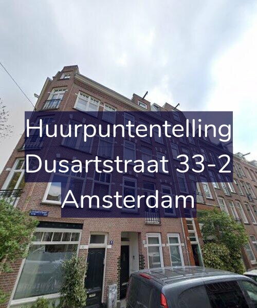 Foto gevel Huurpuntentelling voor Dusartstraat 33-2, Amsterdam